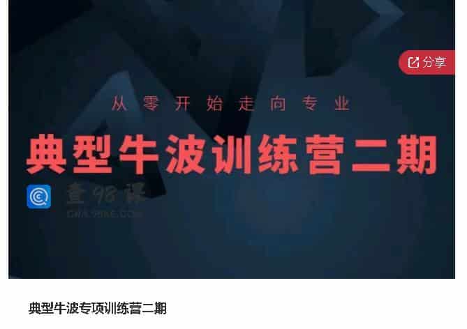 典型牛波专项训练营二期
