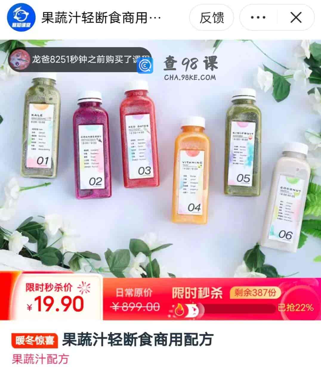 果蔬汁轻断食商用配方