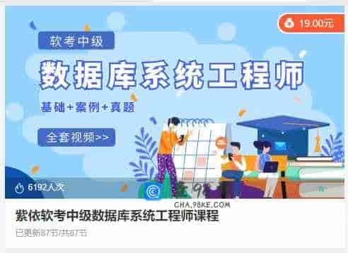 紫依软考中级数据库系统工程师课程