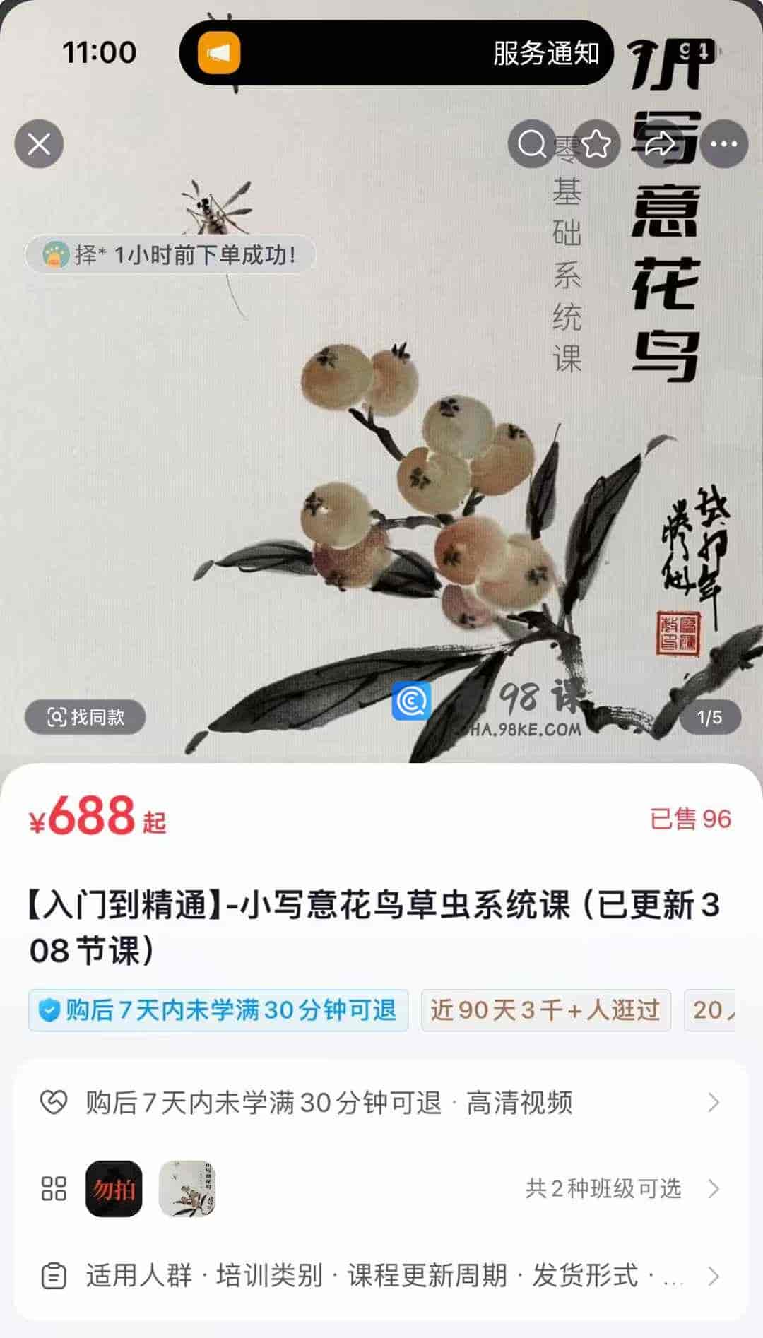 【入门到精通】-小写意花鸟草虫系统课(已更新308节课)