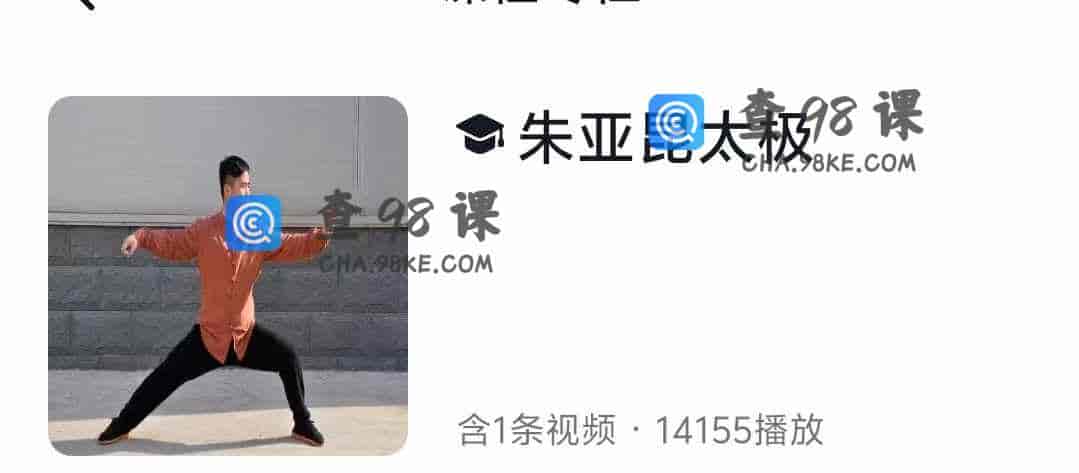 朱亚昆太极48式散手精讲课程_朱亚昆太极-【66节】