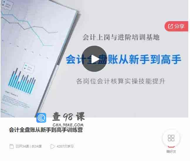 千聊 –  会计全盘账从新手到高手训练营