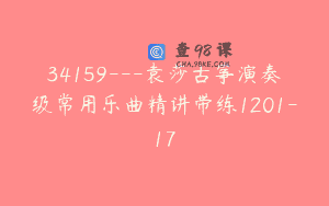 34159—袁莎古筝演奏级常用乐曲精讲带练1201-17