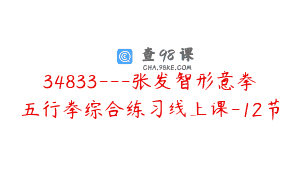 34833—张发智形意拳五行拳综合练习线上课-12节