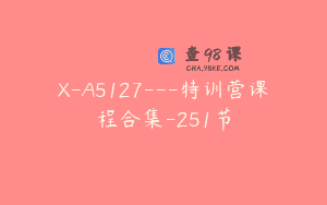 X-A5127—特训营课程合集-251节