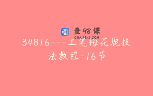 34816—工笔梅花鹿技法教程-16节