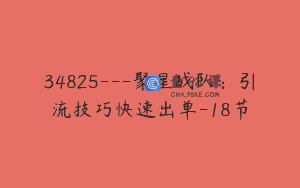 34825—聚星战队：引流技巧快速出单-18节