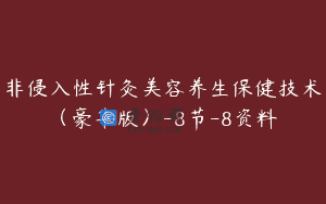 非侵入性针灸美容养生保健技术（豪华版）-8节-8资料
