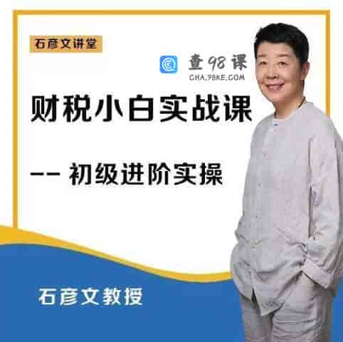 石彦文财稅小白实战 财务会计实操课
