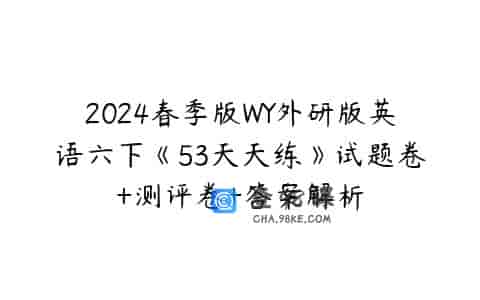 2024春季版WY外研版英语六下《53天天练》试题卷+测评卷+答案解析
