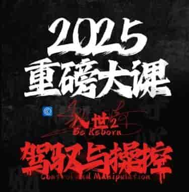 2025重磅大课，入世2  驾驭与控制