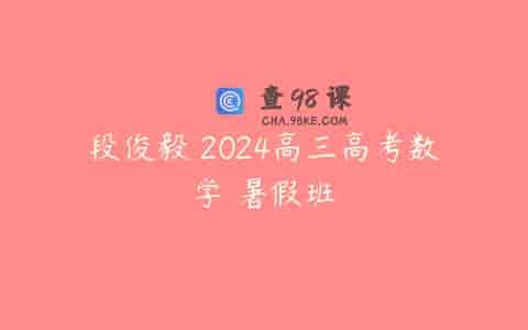 段俊毅 2024高三高考数学 暑假班
