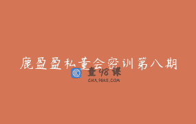 鹿盈盈私董会密训第八期
