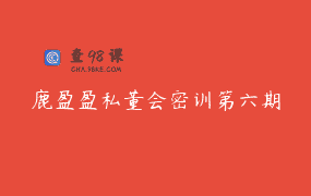鹿盈盈私董会密训第六期